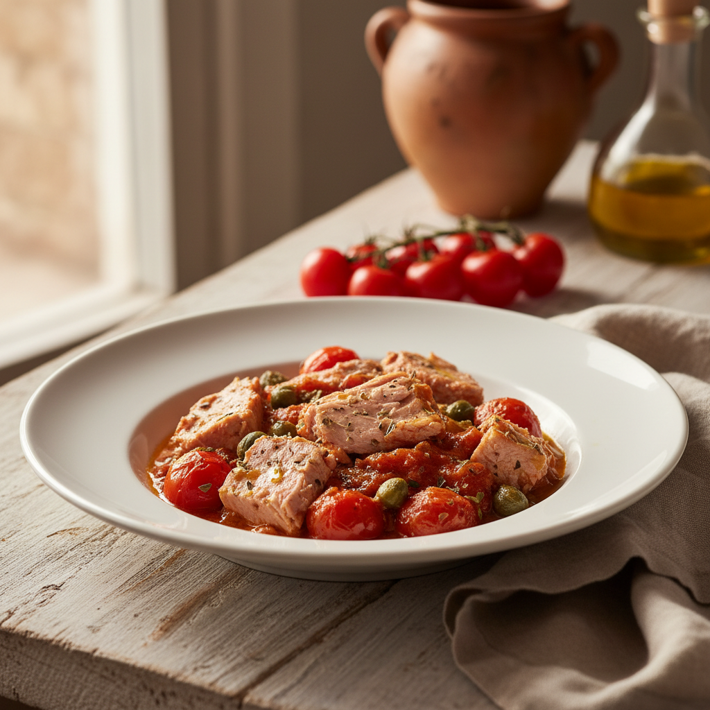 Italiaanse Tonijn met Tomaat en Kappertjes