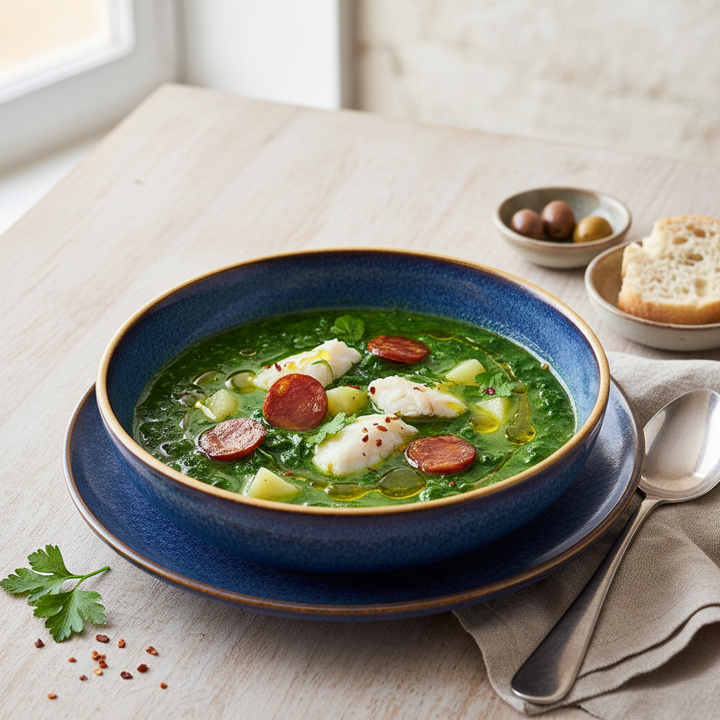 Portugese Caldo Verde met Vis