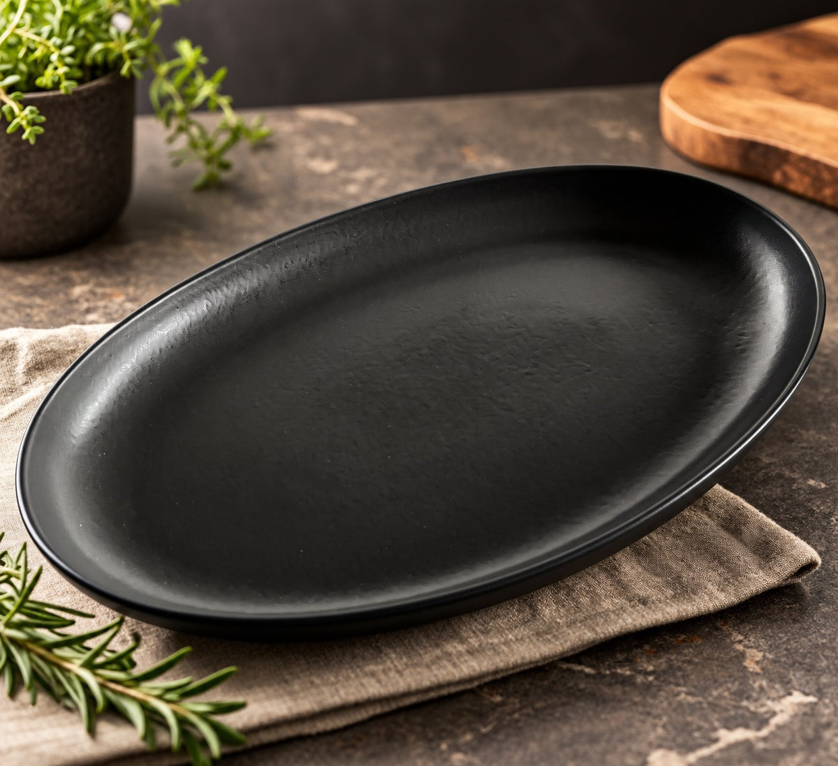 Pacifica Serveerschaal 41cm - Antraciet