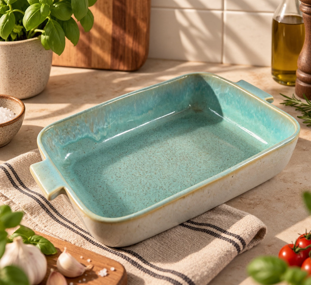 Eivissa Rechthoekige Ovenschaal 40cm - Sea Blue