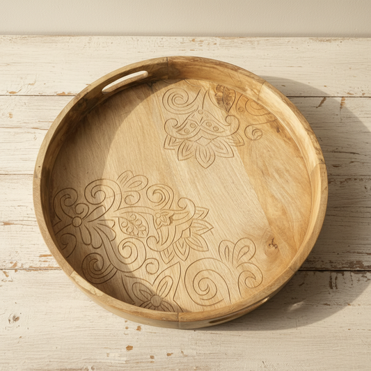 Mango tray carved productfoto