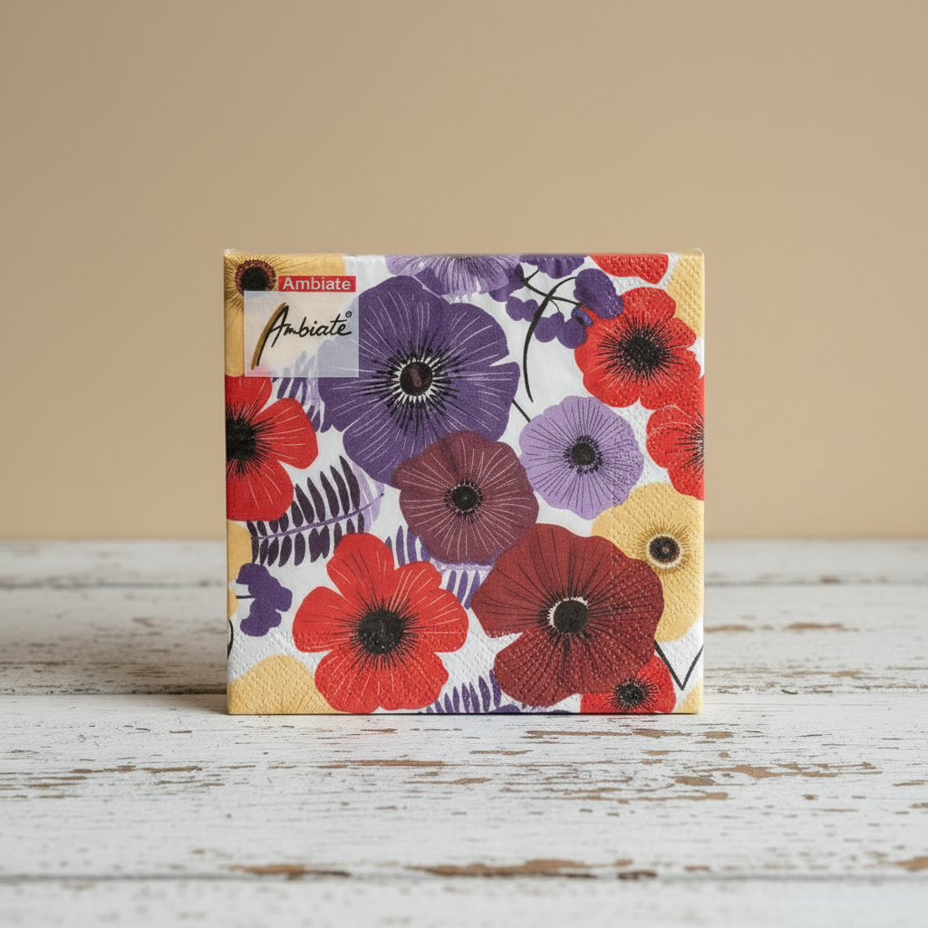 Papavers rood/paars - frontaal